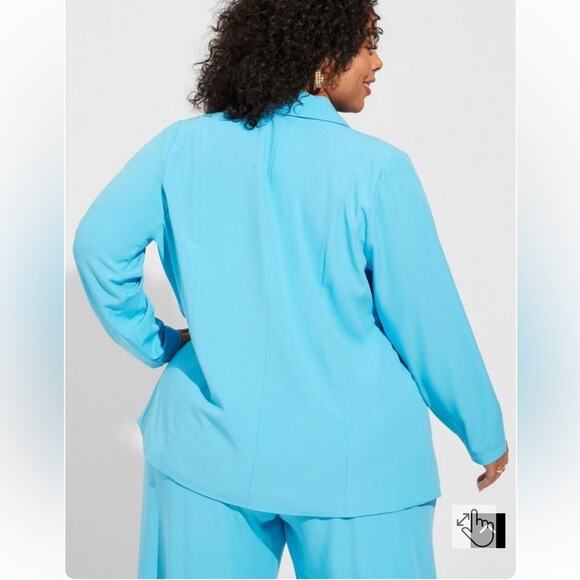 Torrid crepe blazer sky blue - Picture 5 of 9